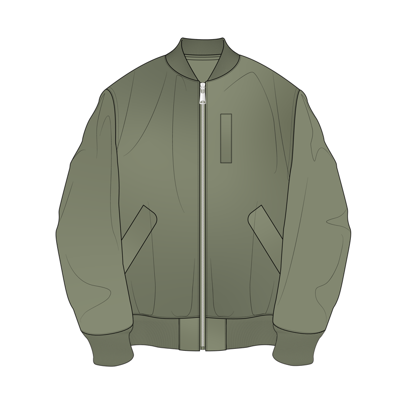 MA-2ジャケット(MA-2 jacket)のイラスト