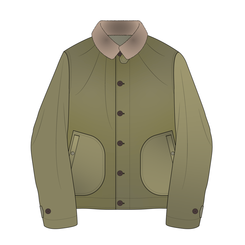 N-1デッキジャケット(N-1 deck jacket)のイラスト