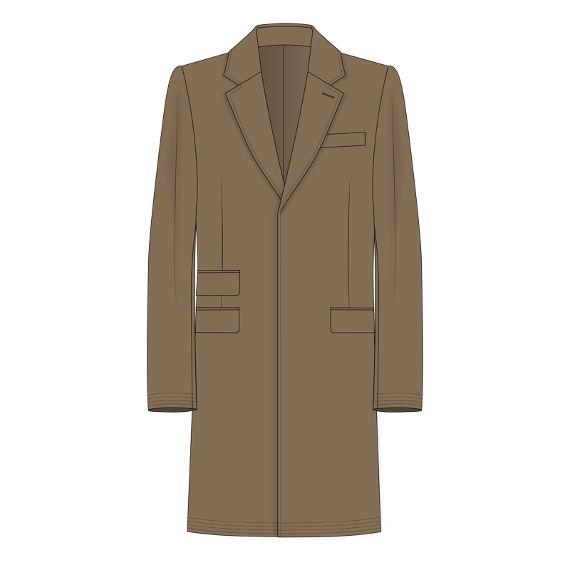カバートコート(covert coat)のイラスト