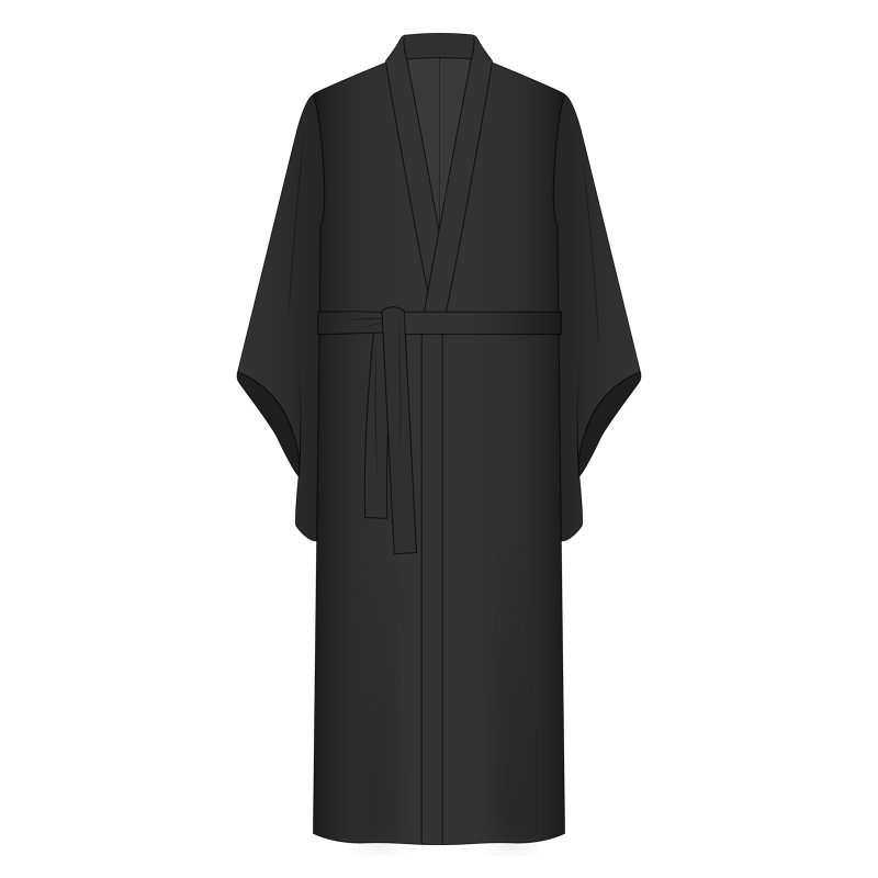キモノコート(kimono coat)のイラスト