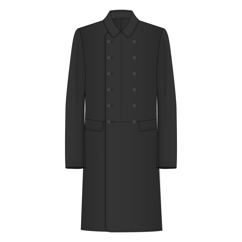 コーチマンズコート(coachman's coat,carrick coat)のイラスト