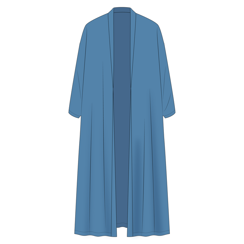 コーディガン（ガウンコート）(coadigan,gown coat)のイラスト