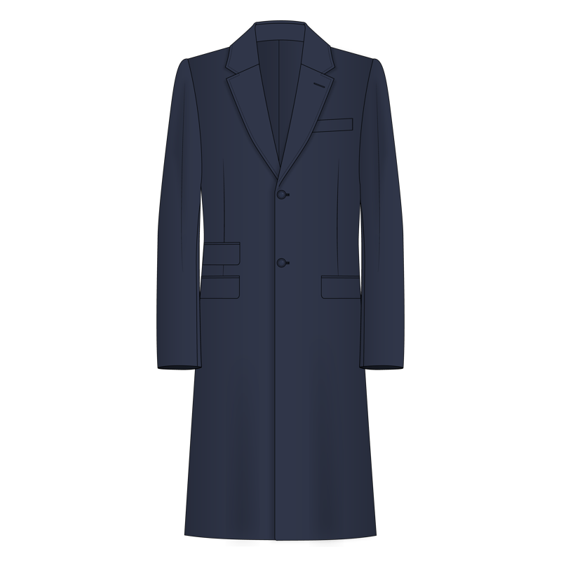 チェスターフィールドコート(chesterfield coat)のイラスト