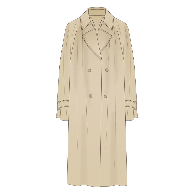 テロンチコート(teronch coat)のイラスト