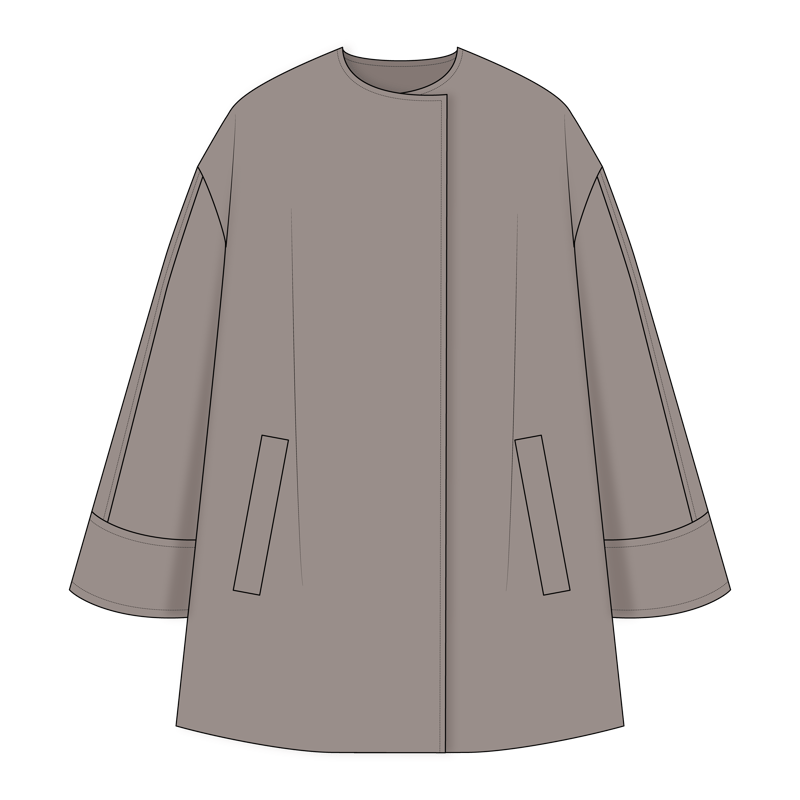 トッパーコート(topper coat)のイラスト