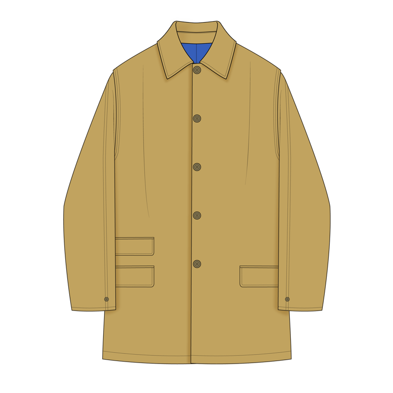 ハーフコート(half coat)のイラスト