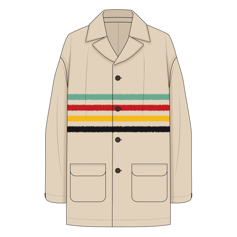 ハドソンベイコート(hudson's bay coat)のイラスト