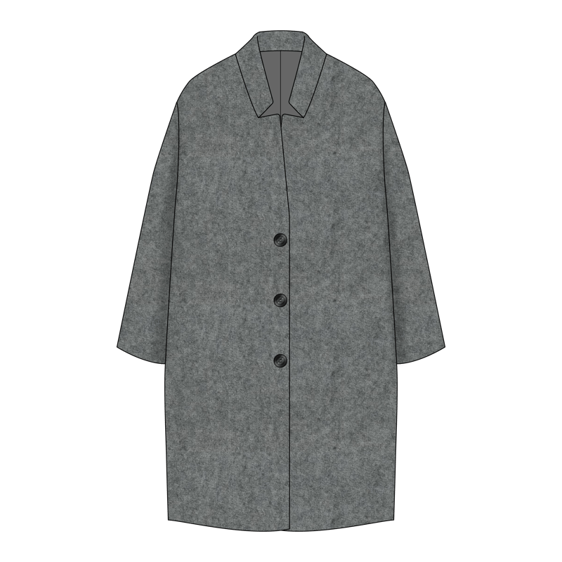 バレルコート(barrel coat)のイラスト