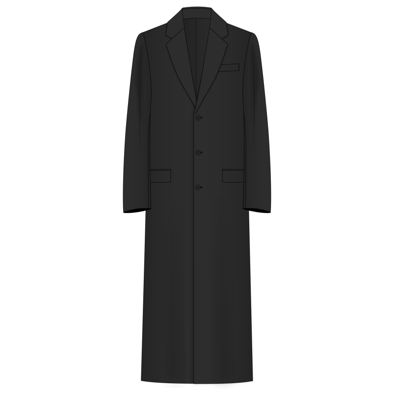 マキシコート（フルレングスコート）(maxi coat,full length coat)のイラスト