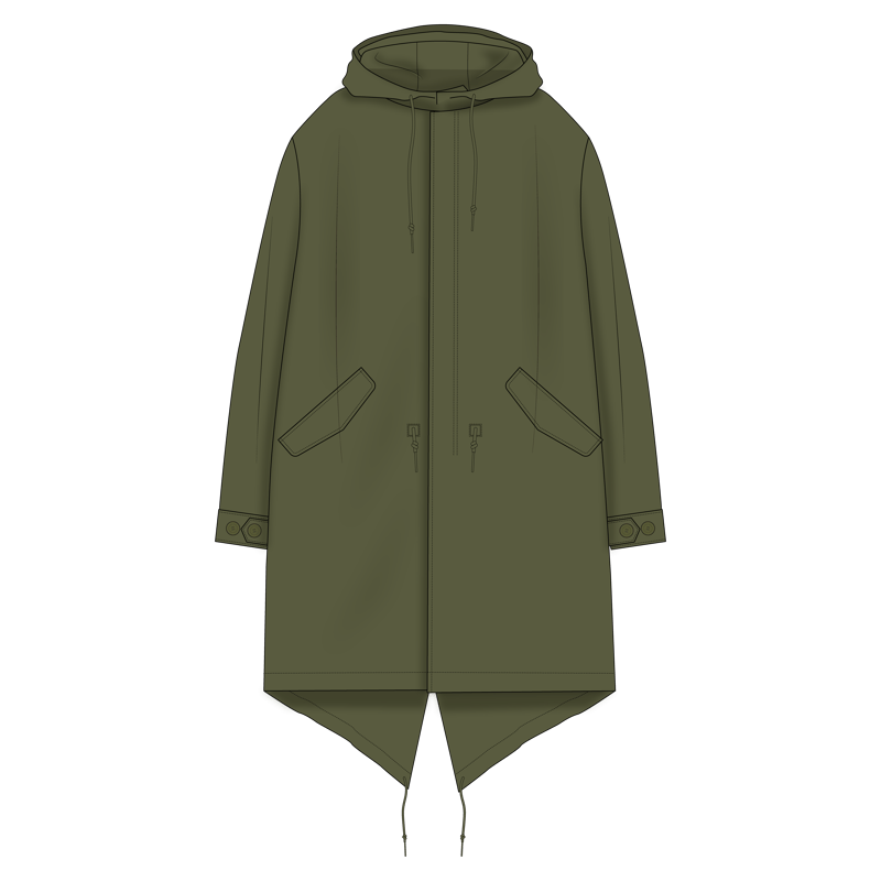 モッズコート（モッズパーカ）(mods coat,mods parka)のイラスト