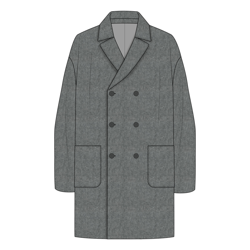 ボックスコート(box coat)のイラスト