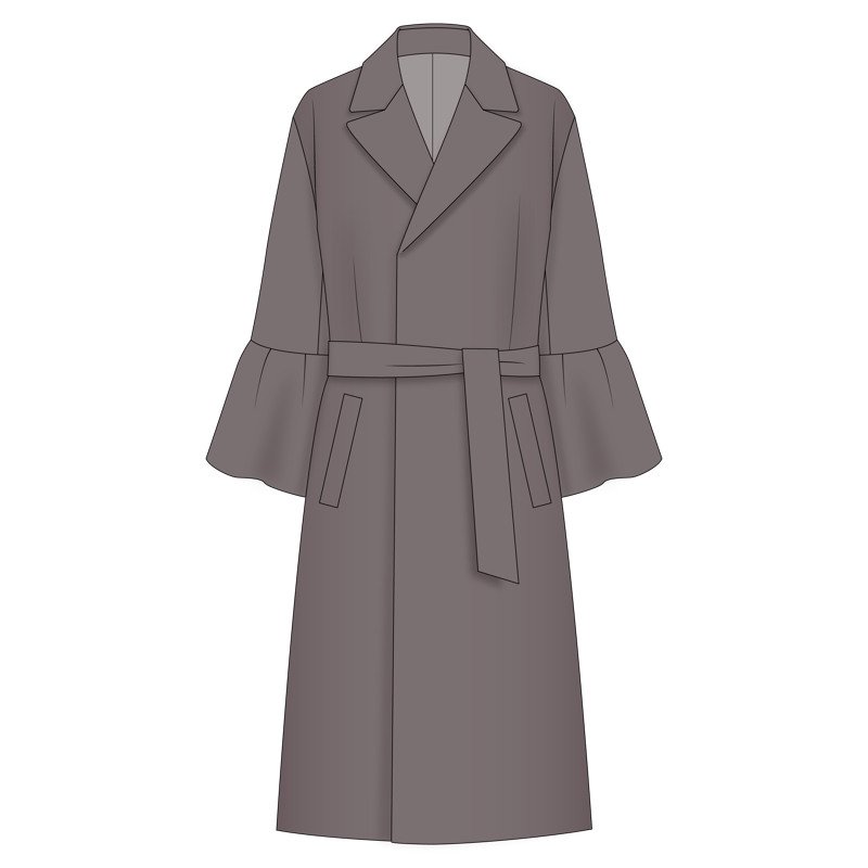 ラップコート(wrap coat)のイラスト