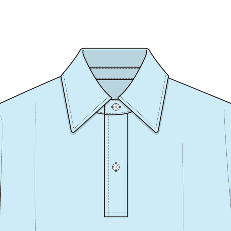 ポロカラー(polo collar)のイラスト