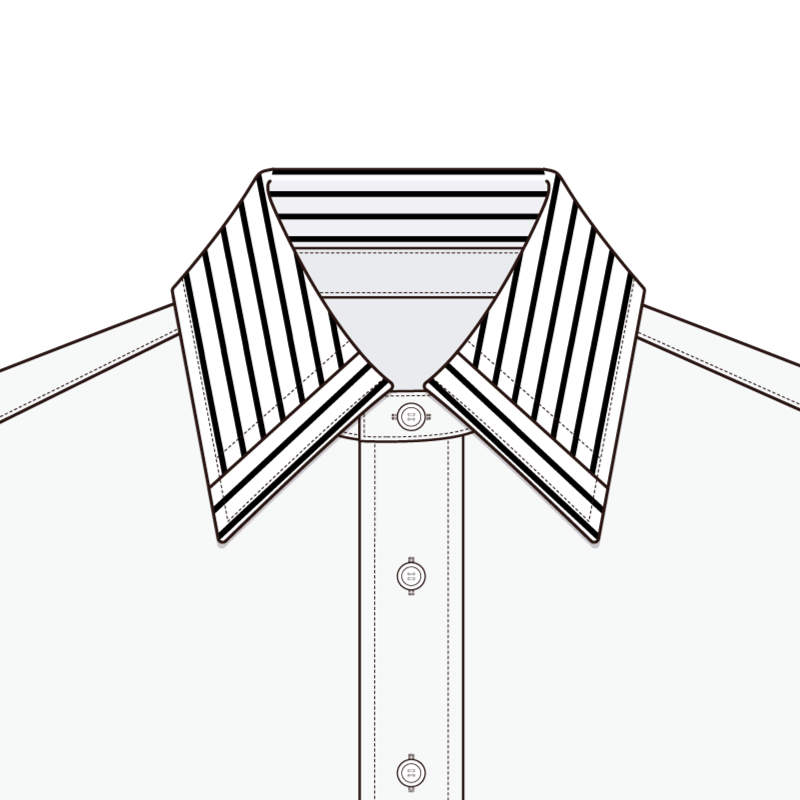 マイターカラー(miter collar)のイラスト