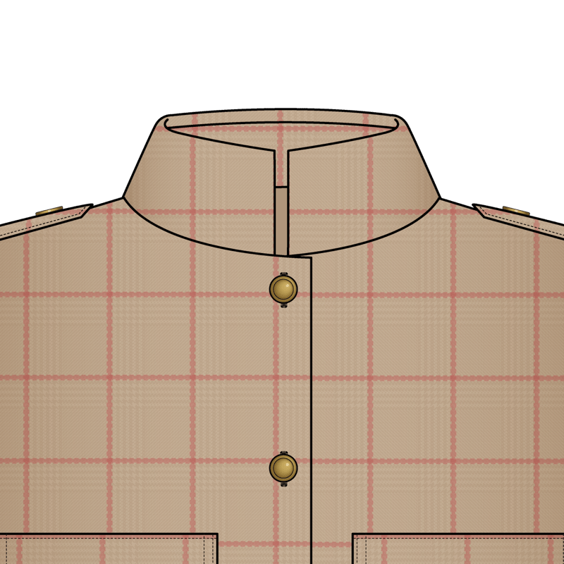 オフィサーカラー(officer collar)のイラスト