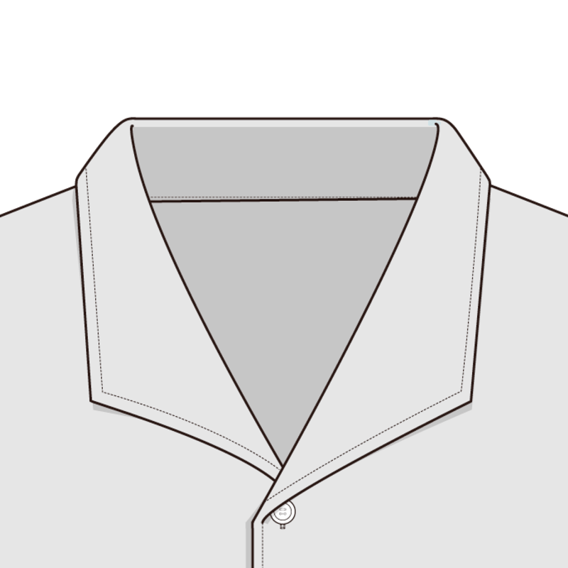 オブロングカラー(oblong collar)のイラスト