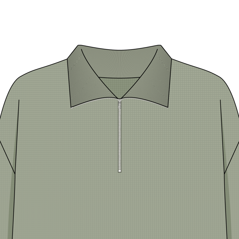 カデットカラー(cadet collar)のイラスト