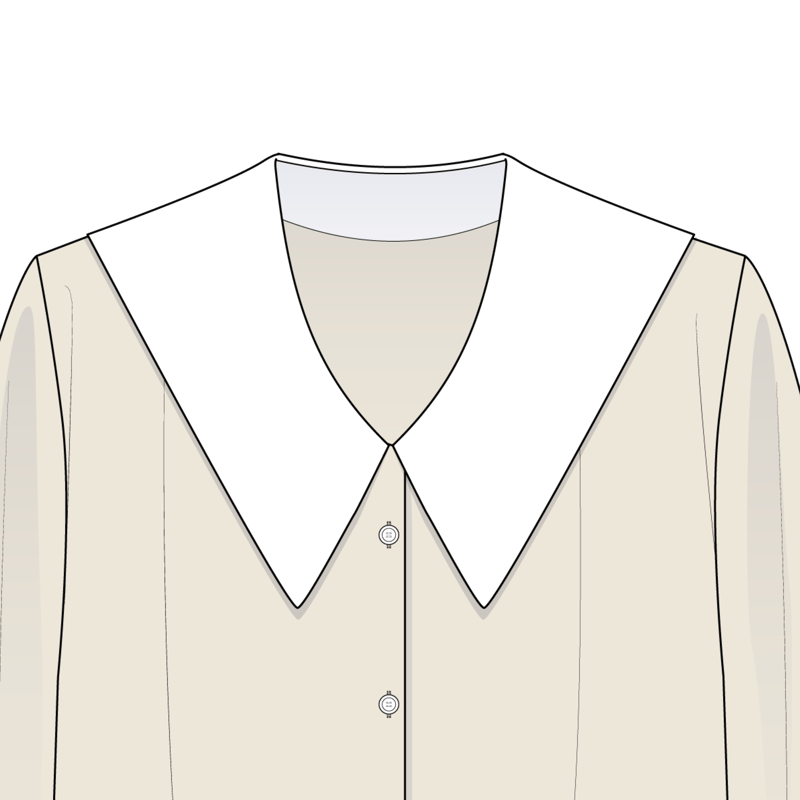 クエーカーカラー(quaker collar)のイラスト