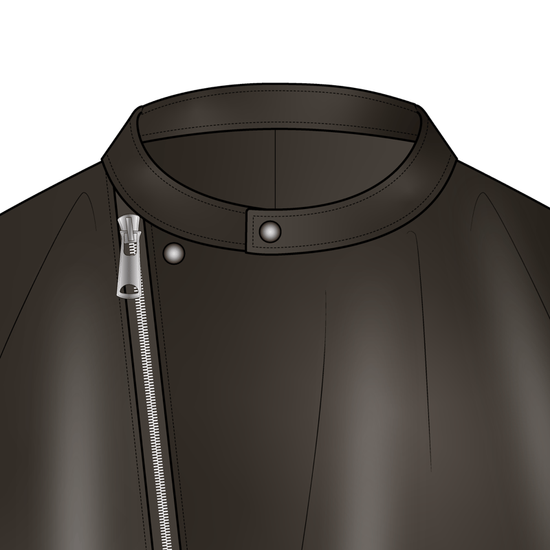 コサックカラー(cossack collar)のイラスト