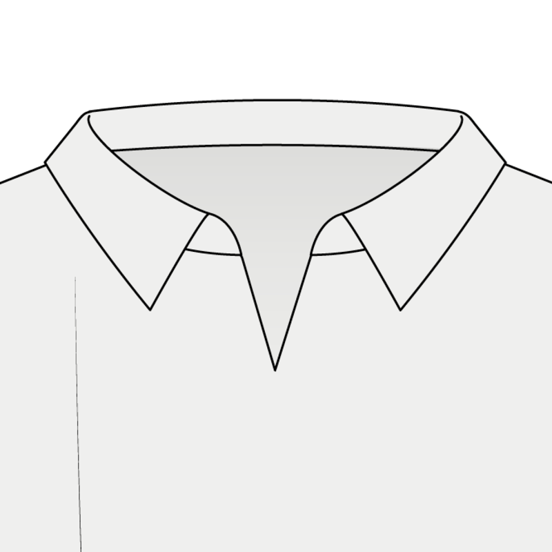 スキッパーカラー(skipper collar)のイラスト