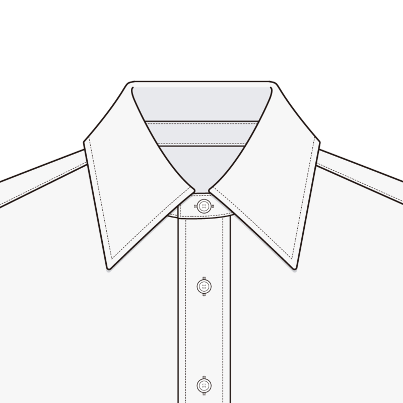 スタンダードカラー(standard collar)のイラスト