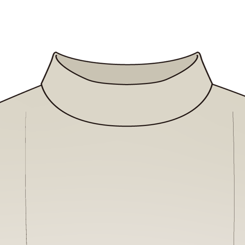 スタンドアウェーカラー(standaway collar)のイラスト