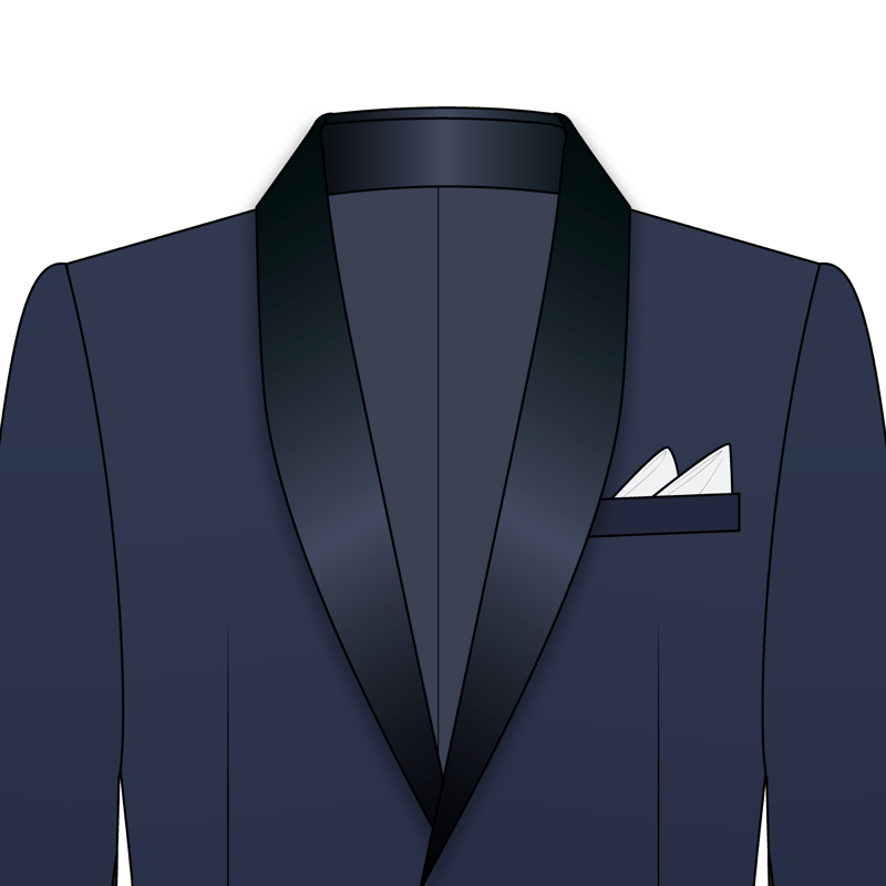 タキシードカラー(tuxedo collar)のイラスト