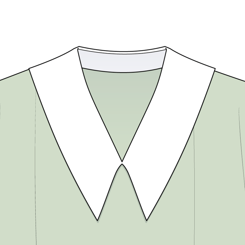 チェルシーカラー(chelsea collar)のイラスト