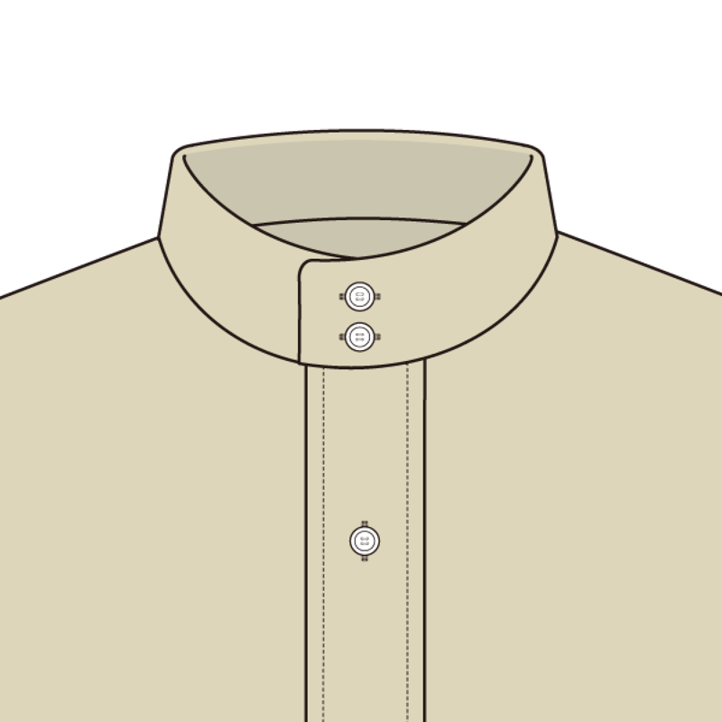 チンカラー(chin collar)のイラスト