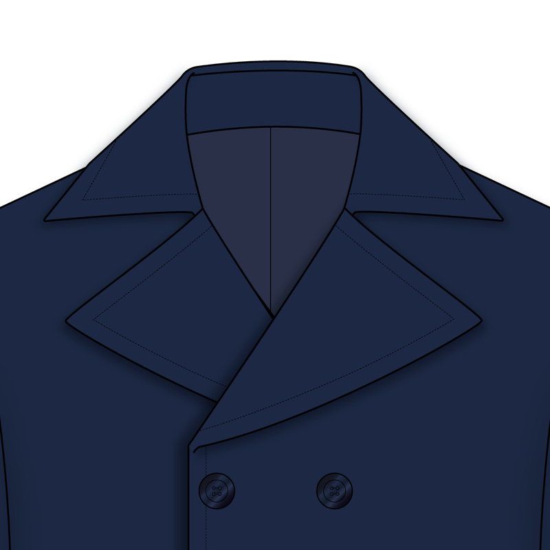 ナポレオンカラー(Napoleon collar)のイラスト