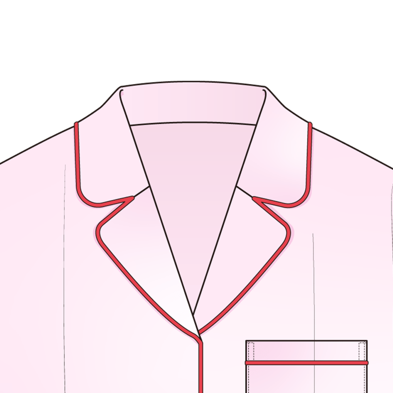 パジャマカラー(pajama collar)のイラスト