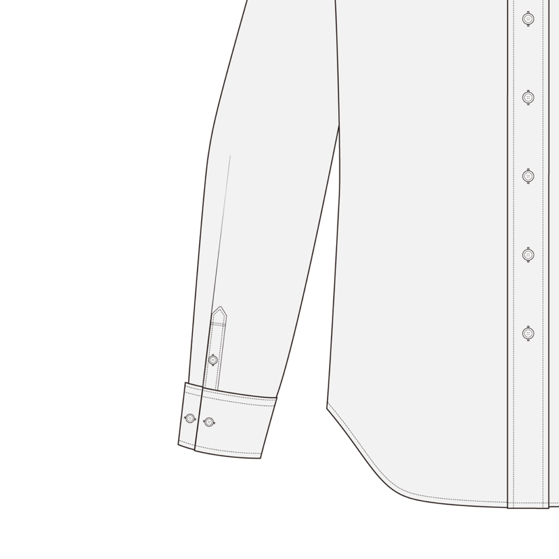 アジャスタブルカフス(adjustable cuffs)のイラスト