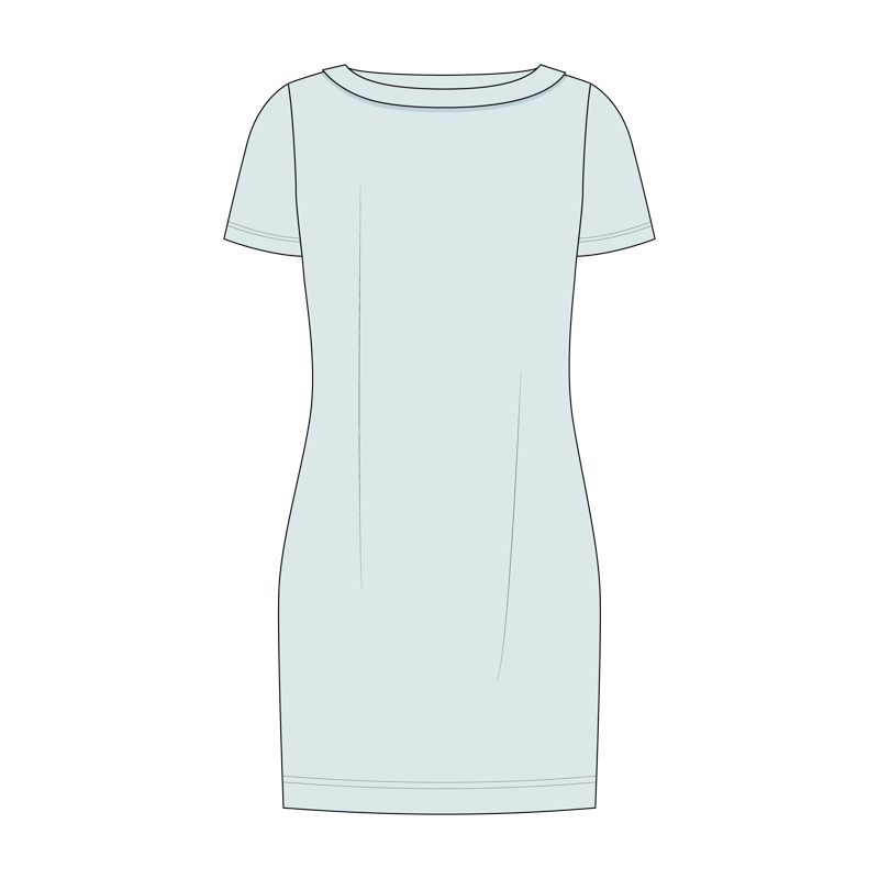 Tシャツワンピース(T shirt one piece,T dress)のイラスト