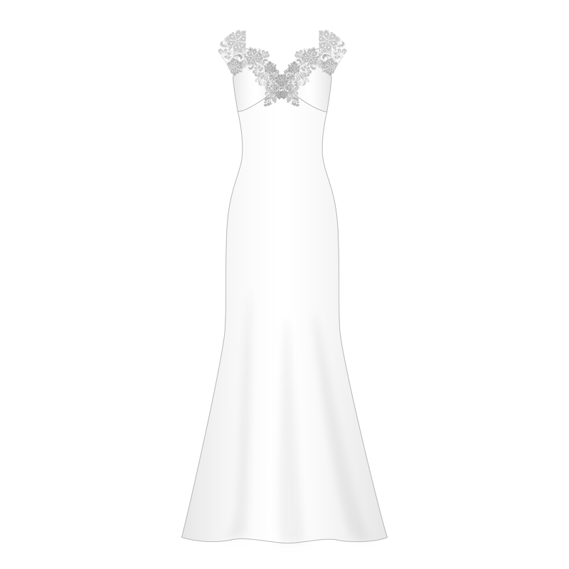 ウェディングドレス(wedding dress)のイラスト