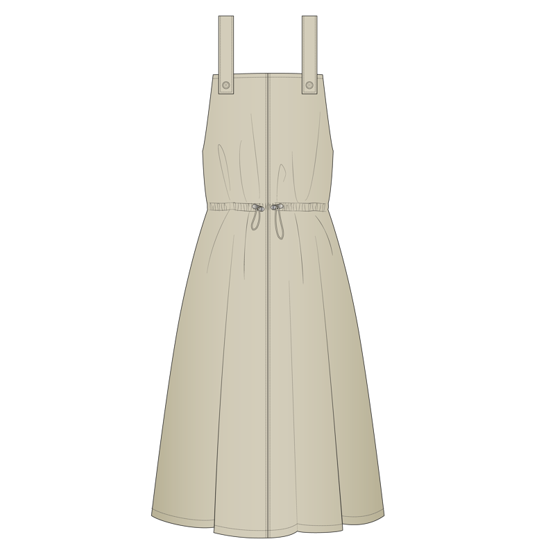 エプロンドレス(apron,tablier)のイラスト