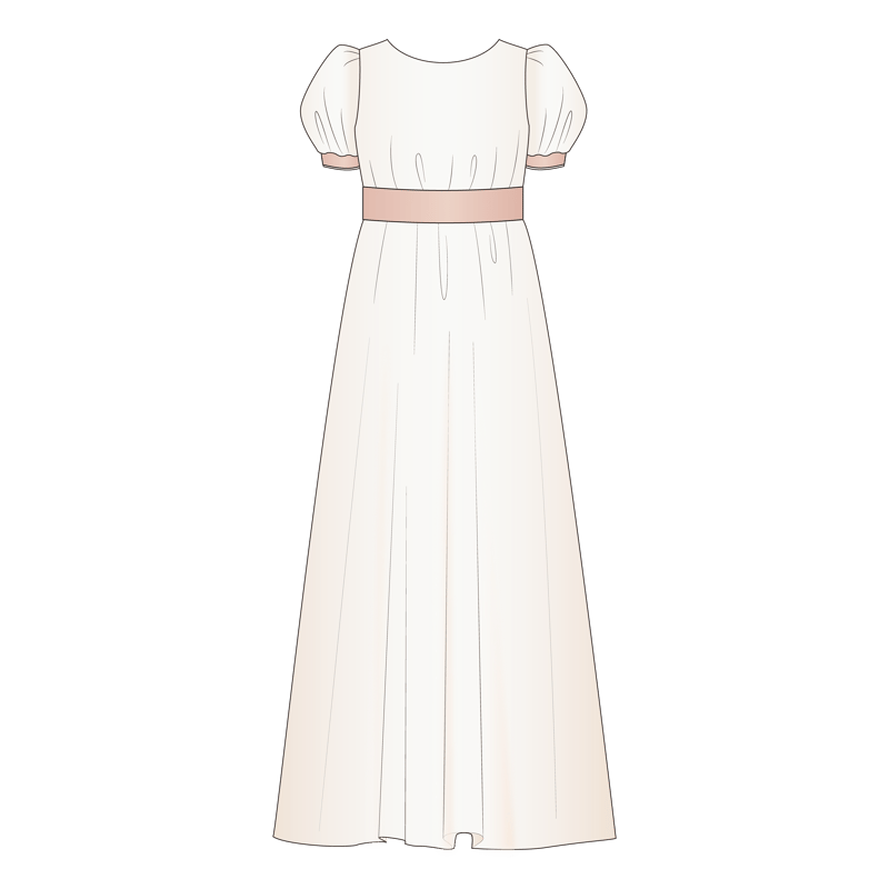 エンパイアドレス(empire dress)のイラスト