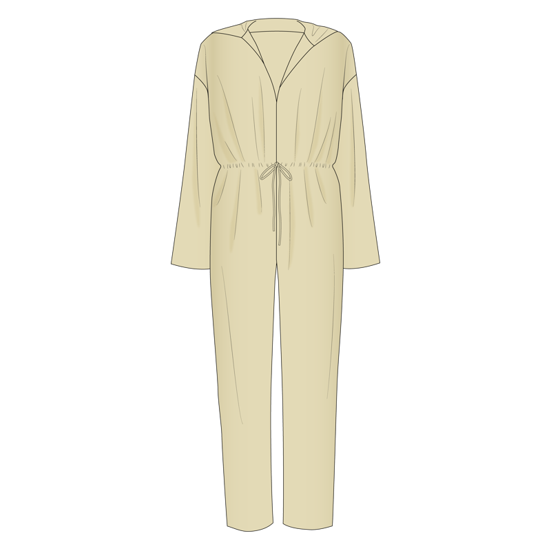 ジャンプスーツ(jump suit,coveralls)のイラスト