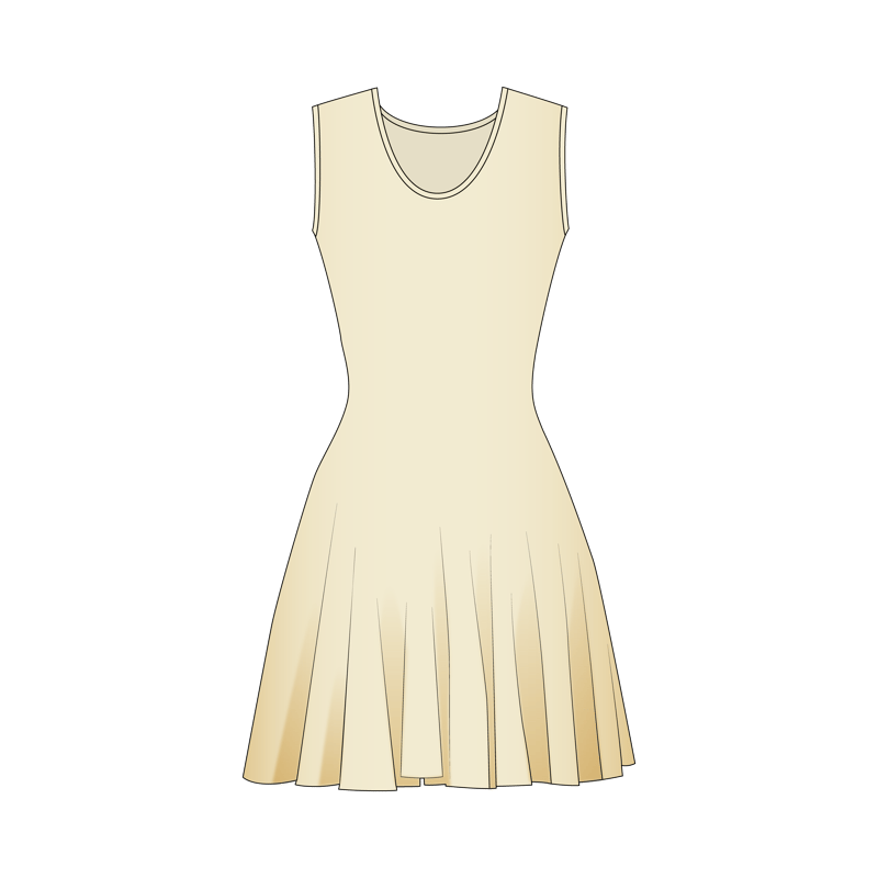 スケータードレス(skater dress)のイラスト