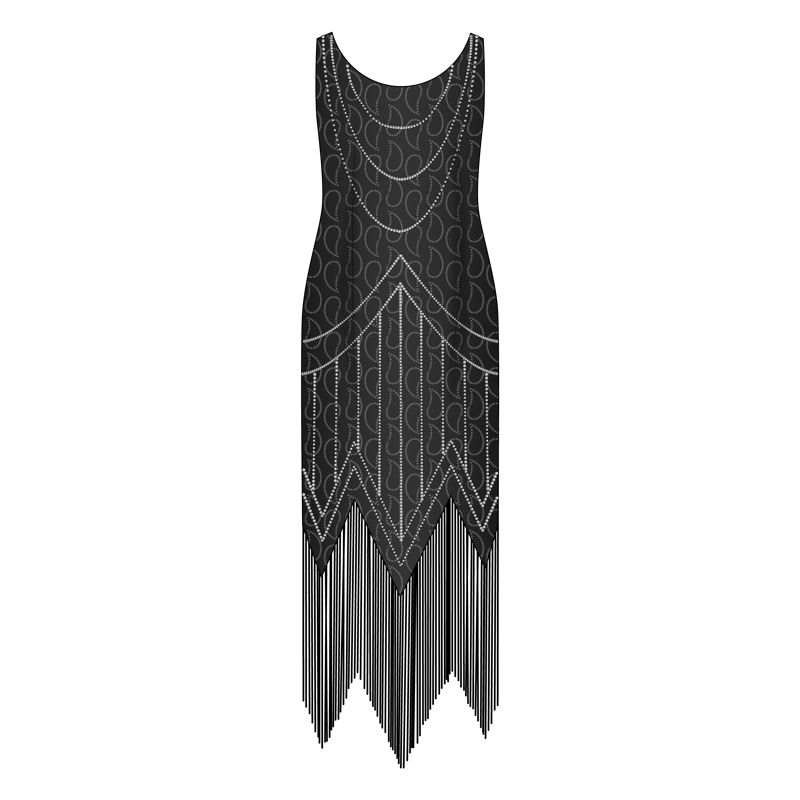 フラッパードレス(flapper dress,charleston dress)のイラスト