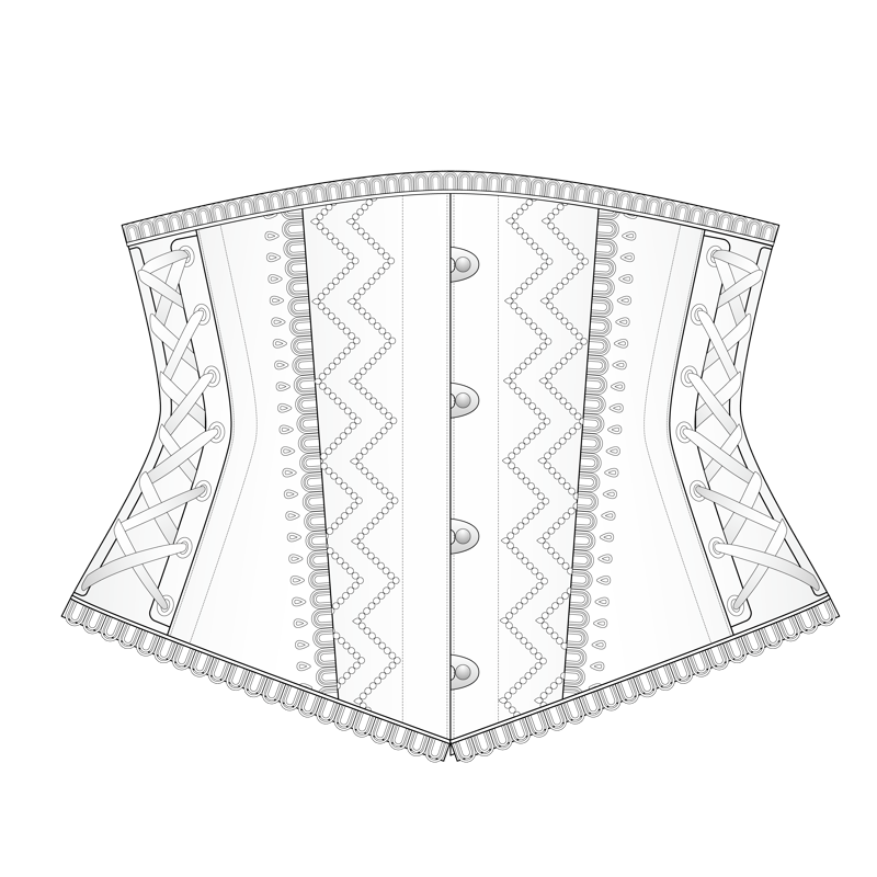コルセット(corset)のイラスト