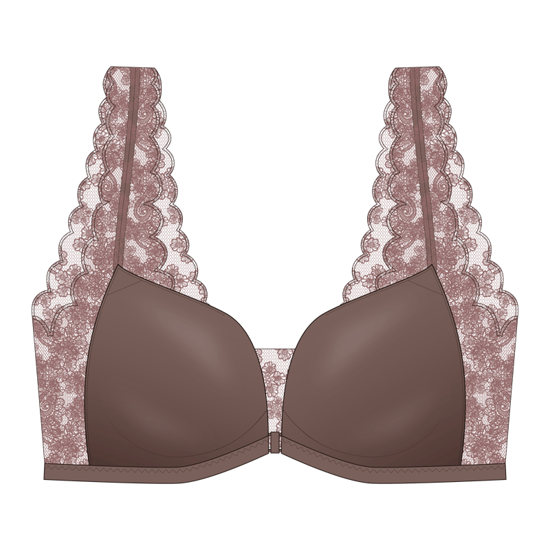 フロントホックブラ(front close bras)のイラスト