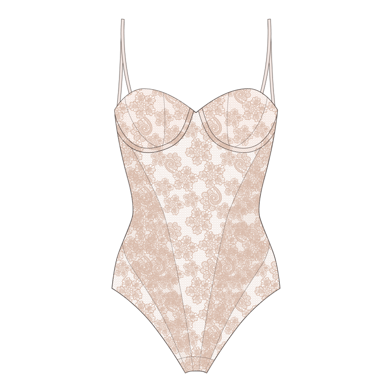 ボディスーツ（インナーウェア）(body suits inner)のイラスト