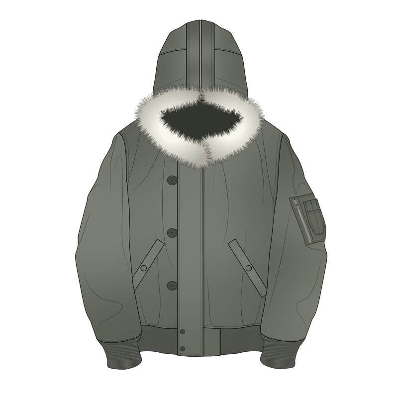 N-2Bジャケット(N-2B jacket)のイラスト