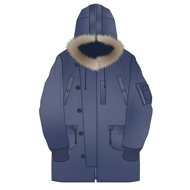 N-3Aジャケット(N-3A jacket)のイラスト