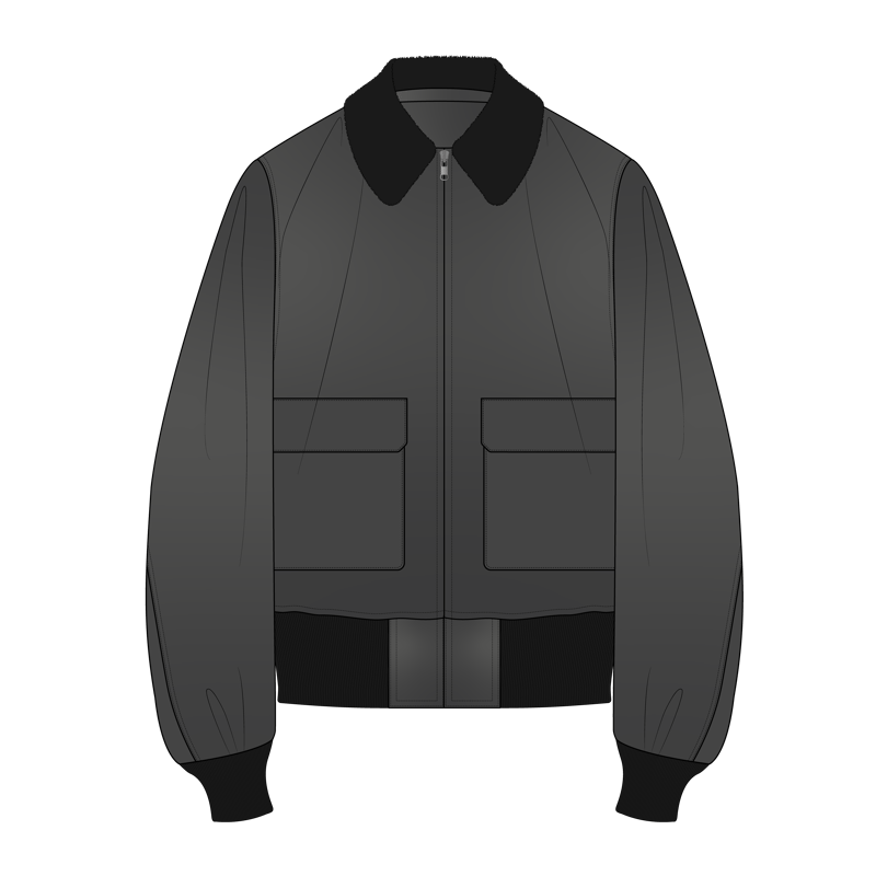 アビエイタージャケット(aviator jacket)のイラスト