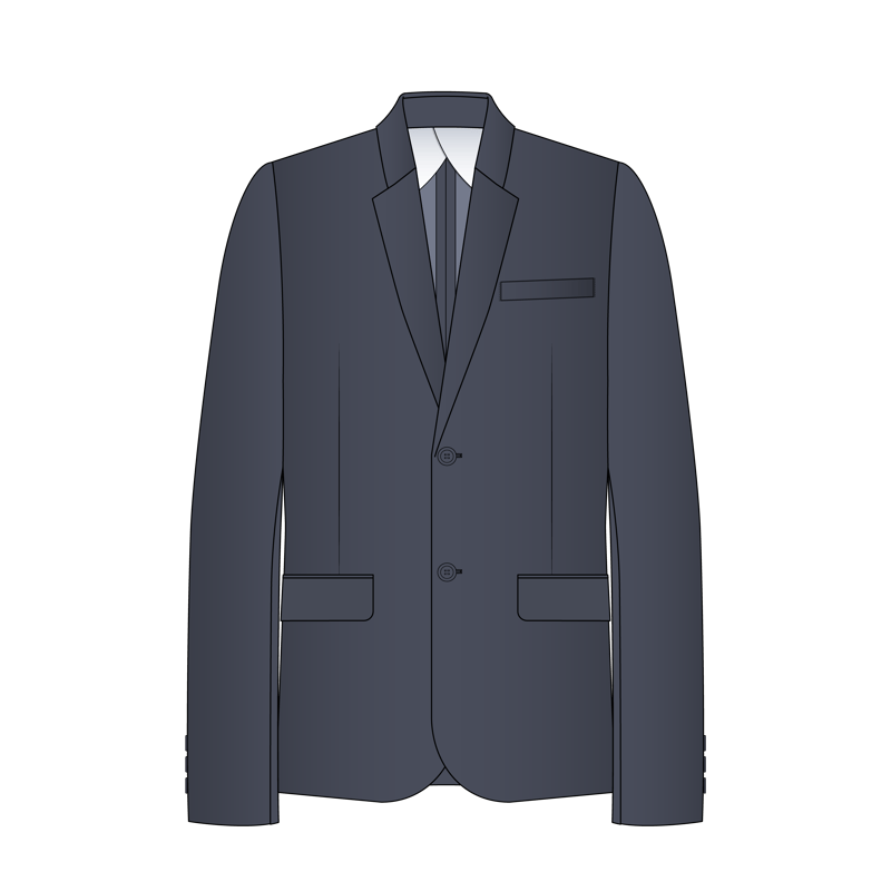 アンラインドブレザー(Unlined blazer)のイラスト