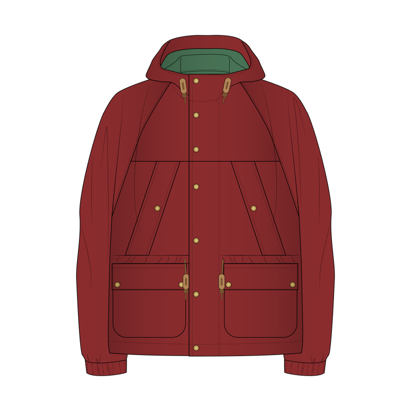 オイルクロスパーカ(Oilcloth parka)のイラスト