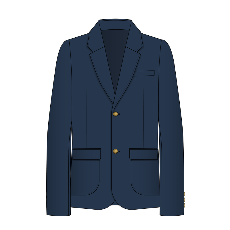 オーセンティックブレザー(Authentic blazer,basic blazer)のイラスト