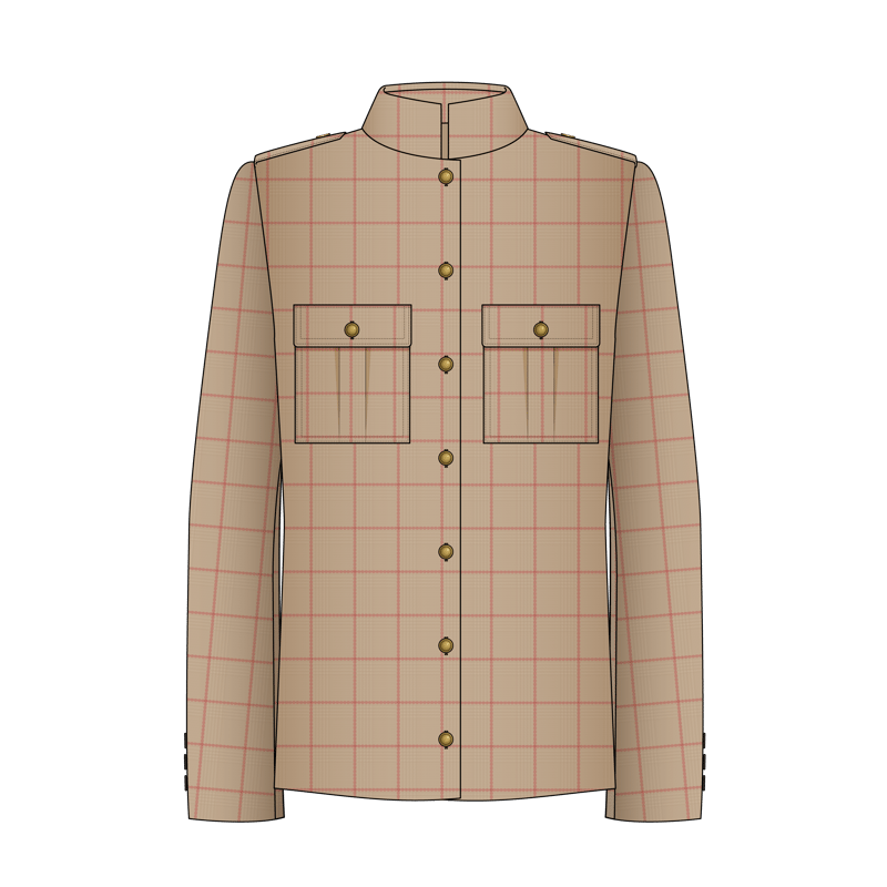 オフィサージャケット(Officer jacket)のイラスト