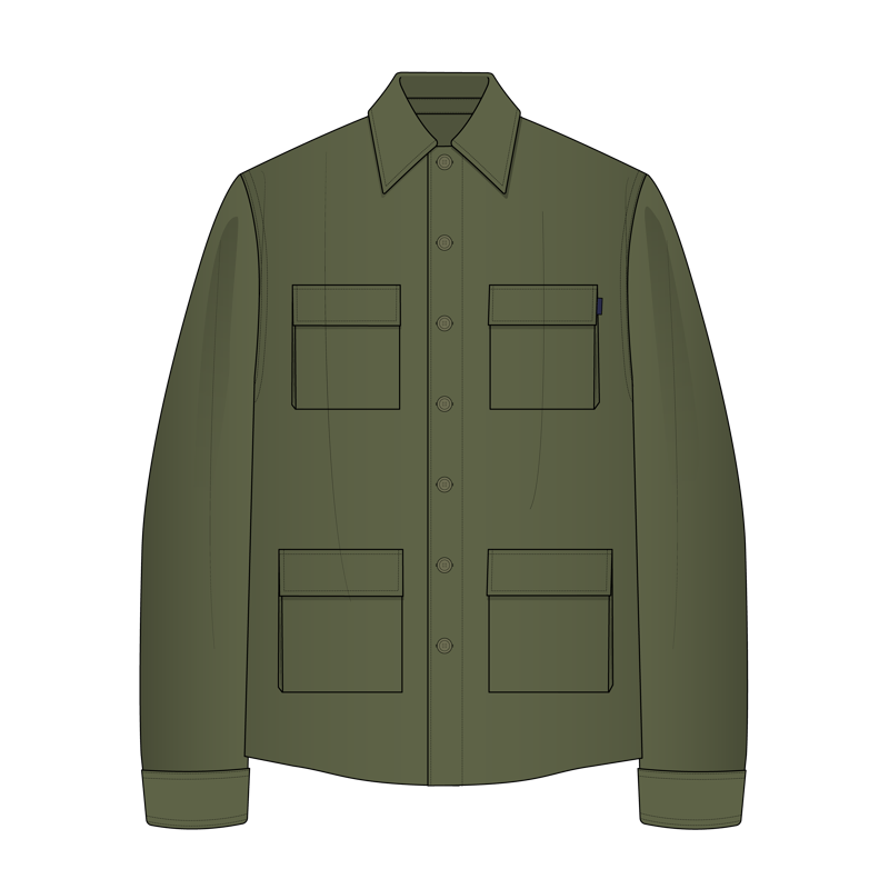 カーゴジャケット(cargo jacket)のイラスト